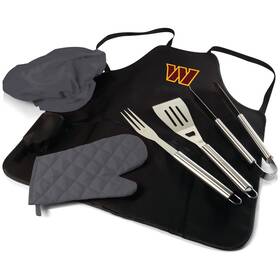 Picnic Time B0b6q36qy4 Washington Commanders Bbq Apron Tote Pro Grill Set Black Gray