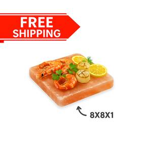 Psw-sb-s1 Pink Salt Wall Authentic Cooking Plate / Block 8x8x1 Inch Himalayan Slab For Grilling