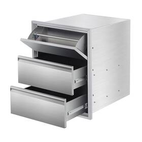 5ul2m5qmskrm Pioneerworks Yii8 Qn5aeh7j 18 Inch W X 23 H D Outdoor Kitchen Drawers With Paper Towel Holder 3-laye