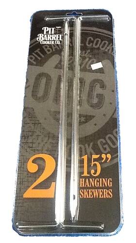 Pit Barrel Cooker 857212003479 2-pk Vertical Hanging Skewers Stainless Steel 15 Inch New