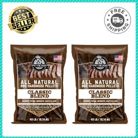 40875 Pit Boss Hardwood Pellets Classic Blend Bbq Grilling 40 Lb Bag 2 Pack