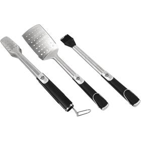 67392 Pit Boss Rubber Handles Stainless Steel Blade 3-piece Bbq Tool Set