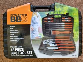 Pitmaster Bbq 849808005080 Stainless Steel 18-piece Tool Set In A Case