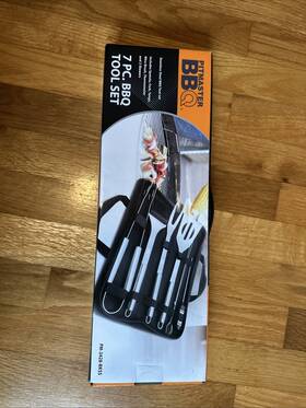 Pitmaster Bbq 849808034288 Stainless Steel 7-piece Tool Set New In Box With Case