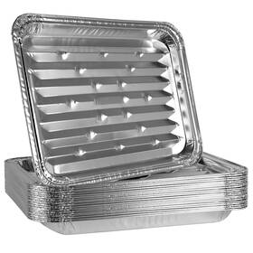 Plasticpro 684758143952 Aluminum Grill Pans Broiler Liners Durable With Ribbed Bottom S