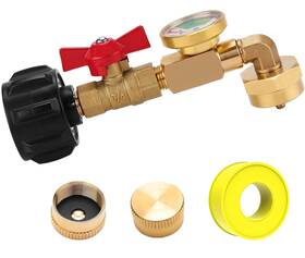 Awdp839983 Poayreciy Propane Refill Adapter For 1 Lb. Tanks Kit With Valve And Gauge 20lb To 1lb C
