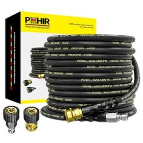 Pohir 616967894684 Pressure Washer Whip Hose 5 Ft Reel Connector Assorted Sizes