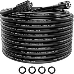 Js-fbg-30ft-bk-001 Pohir Pressure Washer Hose 50ft Kink Resistant Power Black
