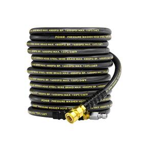 Js-gsg-3 Pohir Js-gsg-3#8 3/8 Inch Pressure Washer Hose 50ft 4800psi Power Steel