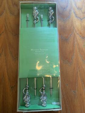 5324074 Pottery Barn Monkey Skewers Brochettes Set Of 4 New In Box