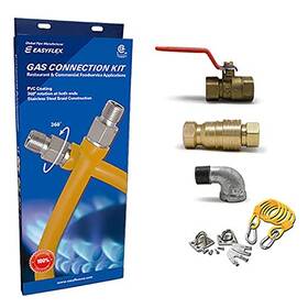 Efgc-fs-034-k1-48 Prepline Easyflex 3/4 X 48 Gas Hose Connector Kit With Quick Disconnect