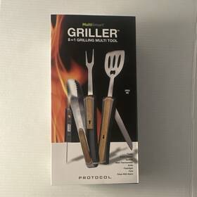 5162-1cb Protocol Multismart Griller 8-in-1 Bbq Tool Set With Thermometer And Flashlight