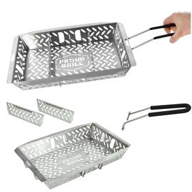 Proud Grill Company 827732000265 Ultraversatile Stainless Steel Basket - Large Bbq Bas