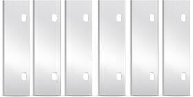 Ssue11 Purplebird 6 Pack Stainless Steel Griddle Scraper Blades Inch Replacement