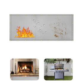Puzhuain 717097951329 Heat Shield Behind Grill Grey Fireproof Cover And Screen Protect Deck Railing