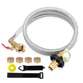 Yg031 Qloztyse Propane Refill Adapter Hose - 3.5ft 1 Lb To 20 Conver