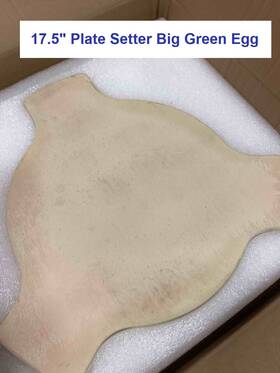 Qqmaster 705353377969 Lightly Used Plate Setter Pizza Stone For 18 Inch Large Big Green Egg Grill