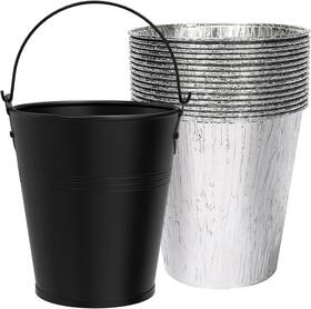 Qulimetal 445043050071 Drip Bucket And 15-pack Disposable Foil Liners For Oklahoma Joes Tra
