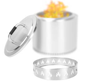 Qulimetal 765279196945 Fire Pit Lid And Stand For Solo Stove Bonfire 19.5 Inch 304 Stainless S