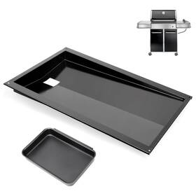 Qm-67767 Qulimetal Grease Tray With Catch Pan For Weber Genesis 300 Series Gas Grills Side