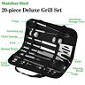 Qwq90010017010ss Unbrand Pieces Barbecue Tools Grill Set Stainless Steel 046244685962