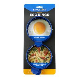 08822rz Razor Griddle Egg Rings 4 Pack Heat-resistant Silicone With Easy-grip Handles