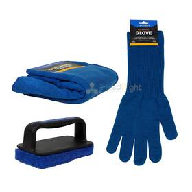 08828rz Razor Griddle Cleaning Kit 6 Piece Set With Glove Scrubber Lint Free Towels