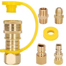 Bw01 Redants 3/8 Inch Natural Gas Quick Connect Fittings Kit With Male Insert Plug 100% So