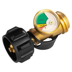 Qcc1 Replacify Fr00 Propane Tank Gauge Brass Adapter With Gas Pressure Level Indicator For Bbq Rv
