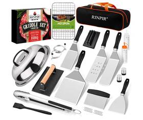 Rinpir 445015714710 33pcs Griddle Accessories Kit For Blackstone Flat Top Grill Tools W