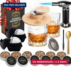 Ritual Life 653466223911 Whiskey Smoker Kit - Cocktail With Torch 2 Glasses Ice Ba