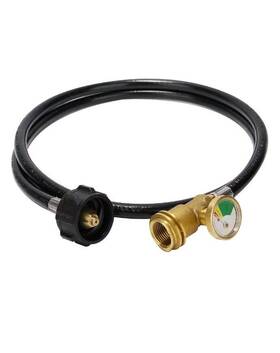 Qcc1 Roastove 727536779377 5 Feet Propane Tank Extension Hose With Gaugeconverts Pol Lp To For