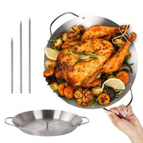 Rps01 Rocksheat Al Pastor Skewer For Gril 12 Inch Stainless Steel Vertical Brazilian Ver
