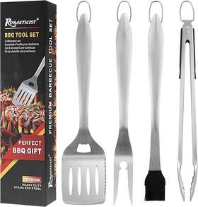 Romanticist 445044223252 4pc Heavy Duty Grill Accessories For Top Chef - Professional T