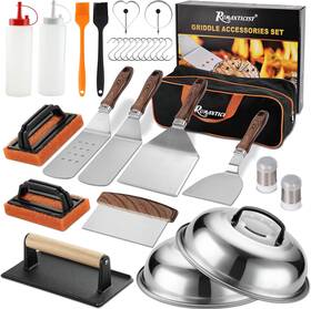 Cy-a19-a01-y-1 Romanticist 29pcs Griddle Accessories Set - Flat Top Teppanyaki Spatula With