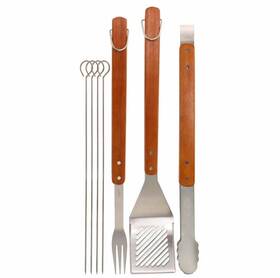 Room Essentials 846145060680 Grilling Tool Set Stainless Steel 7 Piece Cool Touch Handles New