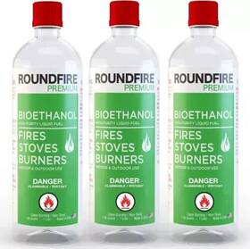 Roundfire 065007511169 Premium Ethanol Fuel - 3 X 1 Liter For Tabletop Pack Clear