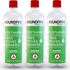 1141111 Roundfire Premium Ethanol Fuel - 3 X 1 Liter Pack Clear