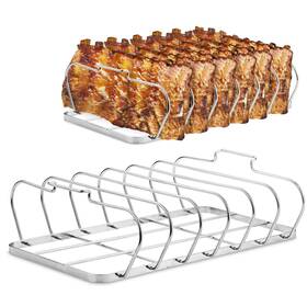Men-6 Rtt 712215060136 Large Rib Rack For Smoking - Smoker Accessories Gifts Slots Rac