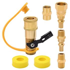 Ruby.q 742686978463 7pcs Propane Quick Connect Fittings 1/4 Inch Rv Ad