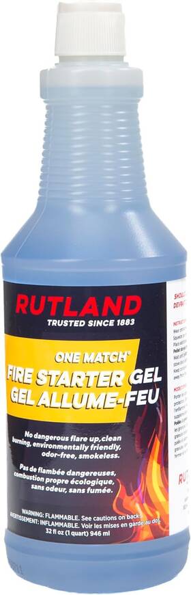 Rutland Products 445006382393 One Match Gel Fire Starter Gelled Firestarter For Grills Charcoal Fir