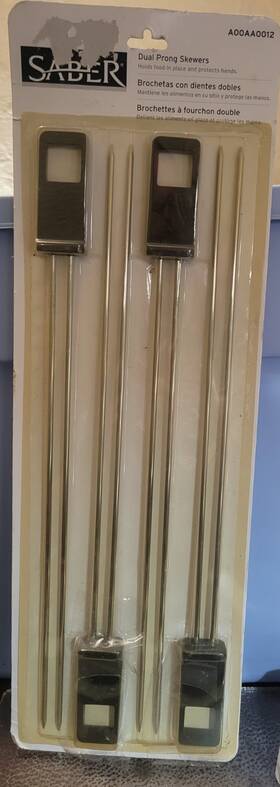 A00aa0012 Saber 099143900001 16.5 Inch Dual Skewer Grilling Set Of 4 New