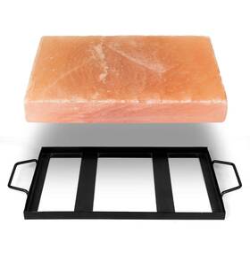 Psw-cb-1 Salacia Salt Cooking Plate Block 12x8x1.5 With Tray Himalayan Slab For Bbq Grilling