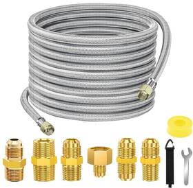 Samplife 755471562174 36 Ft Propane Hose Extension-high Pressure Braided Gas Line Conv