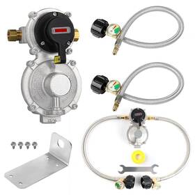 Samplife 755471566912 Rv Propane Regulator 2 Tank-2-stage Auto Changeover Lp For