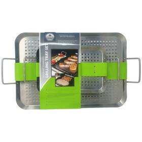 Sams 848696002584 New Backyard Classic Fish And Veggie Stainless Steel Grilling Tray Set