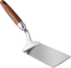 Csl-us-20230401 Sanbege Stainless Steel Spatula With Wooden Handle Nonstick 10.2 Inch X3.3 X4.5 Silver