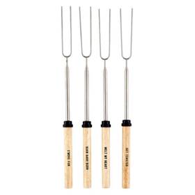 Santa Barbara Design Studio 195002435575 Roasting Sticks Wood And Stainless Steel Marshmallow Skewers Set Of 4 Sftmores