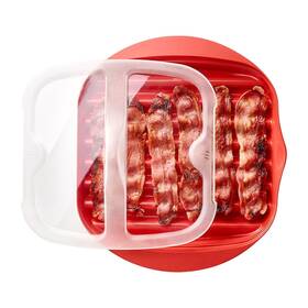 22407604 Saycker Microwave Bacon Rack Meat Rackgrooved Cooking Tray With Splatter L