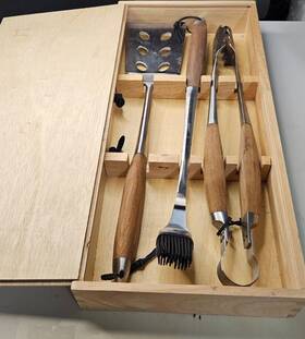 Schmidt 858744005849 Bros. Bbq 3-piece Grill Tools Set Stainless Steel